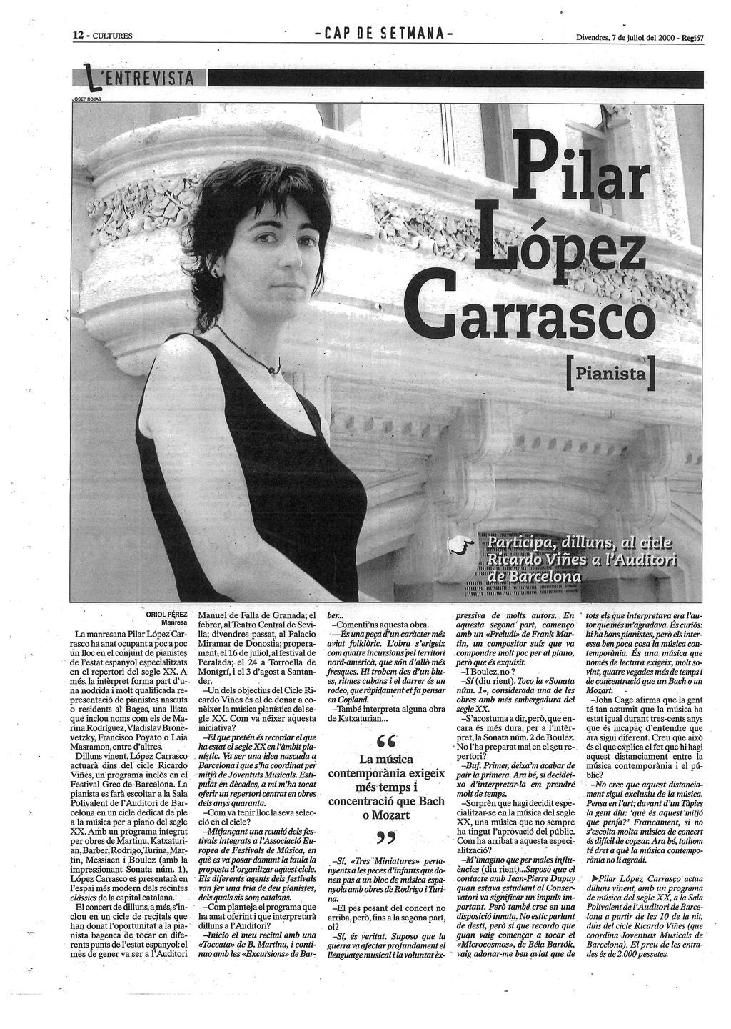 REGIÓ 7. Entrevista. 7 -7- 2000